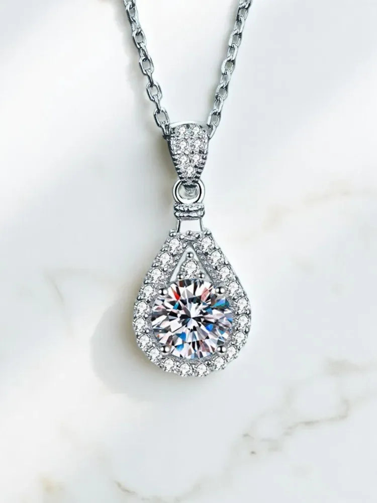 collier pendentif en argent 925 avec zircone 11 mm bijou certifié casa bijoux