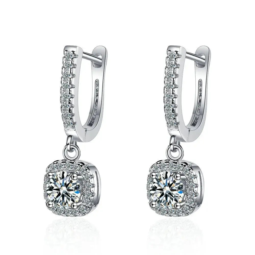 Boucles d’oreilles Huggie en Moissanite 2 Ct — Argent 925, Bijoux fins pour femmes Casa Bijoux