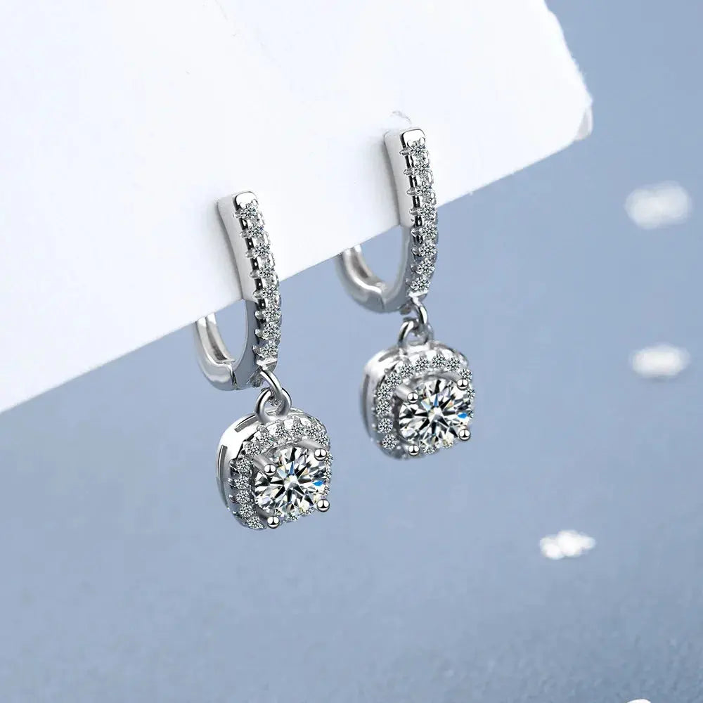 Boucles d’oreilles Huggie en Moissanite 2 Ct — Argent 925, Bijoux fins pour femmes Casa Bijoux